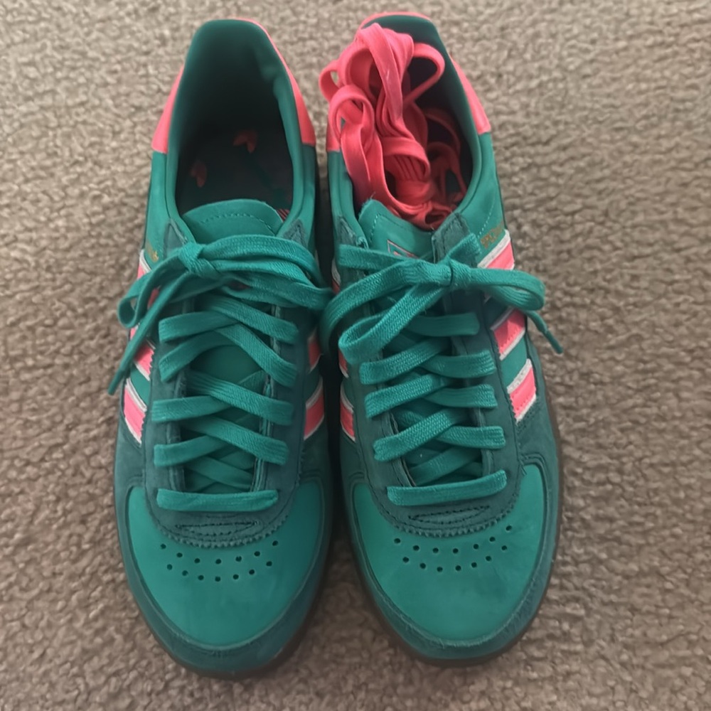 Adidas Spezial Men’s size 6 (Women’s 7.5-8) New Shoes. Green and Pink - Picture 2 of 7